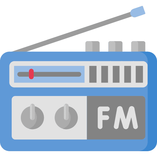 Fm radio antenna communications icon