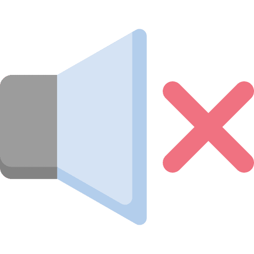 Mute no sound audio sound icon