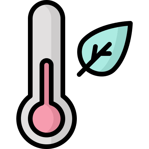 Temperature forecast fall weather icon