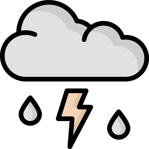 Thunderstorm cloud forecast storm icon