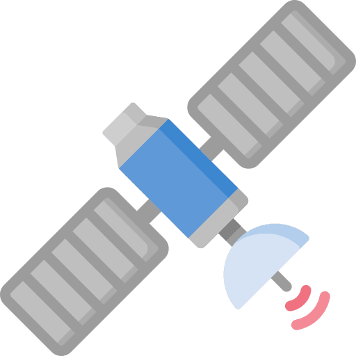 Satellite communications wireless network icon