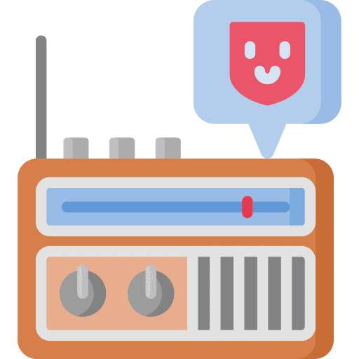 Cultural podcast communications radio icon