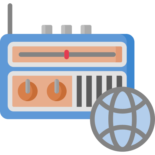 Global news electronics communications reciever icon