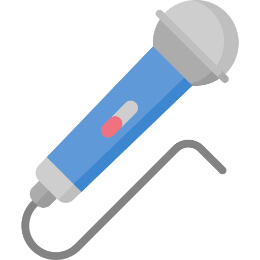 Microphone audio recording electronics icon