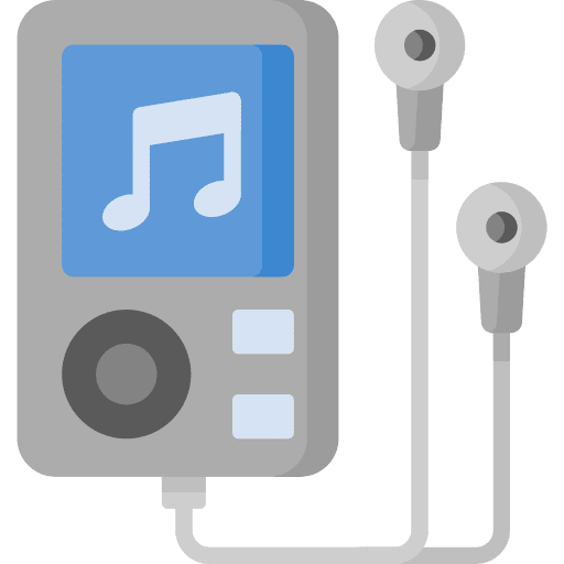 Mp3 player electronics portable listening icon