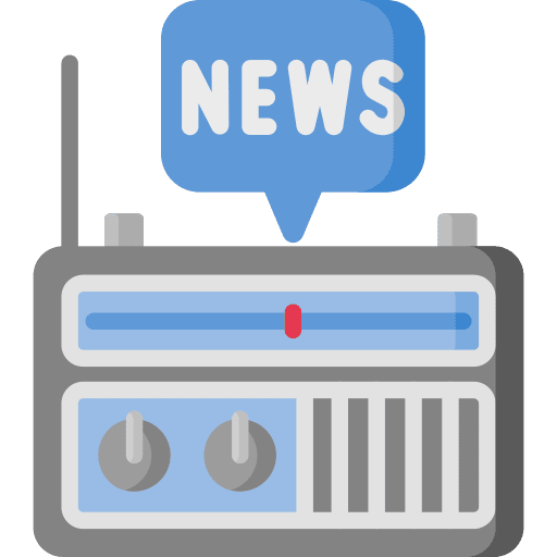 News electronics news report radio icon