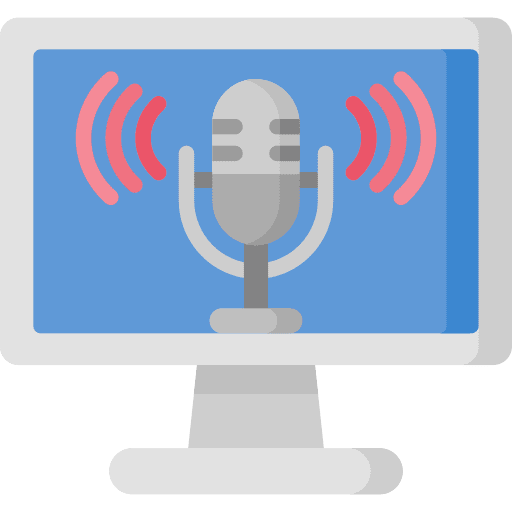 Podcast communications computer podcast icon