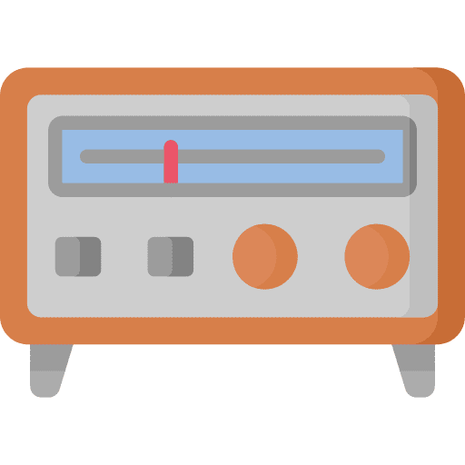 Radio electronics radio antenna communications icon