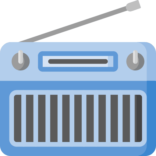 Radio transistor technology communications icon