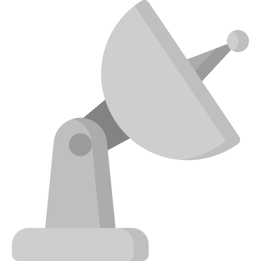 Satellite dish receive communications parabolic antenna icon