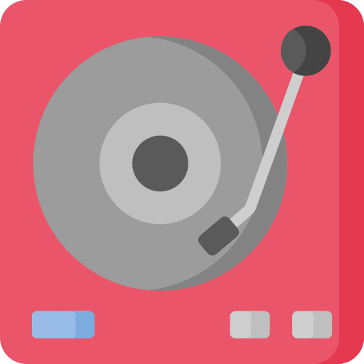 Turntable vinyl player turntable music record icon