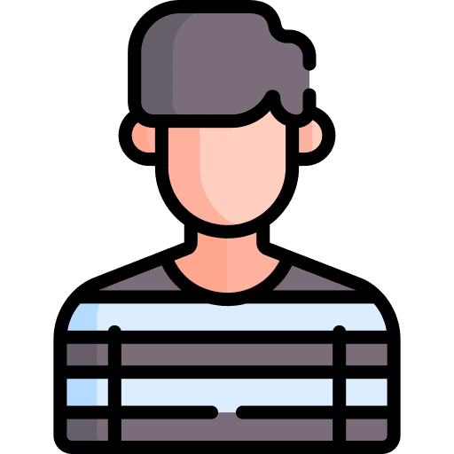 Criminal prisoner costume people icon