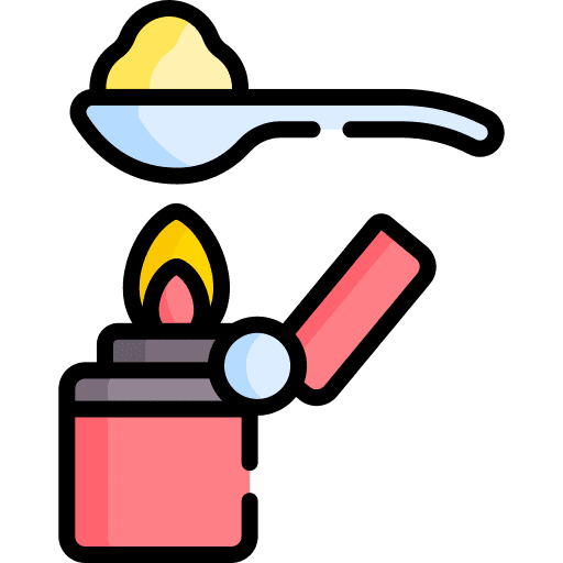 Heroin spoon heroin lighter icon