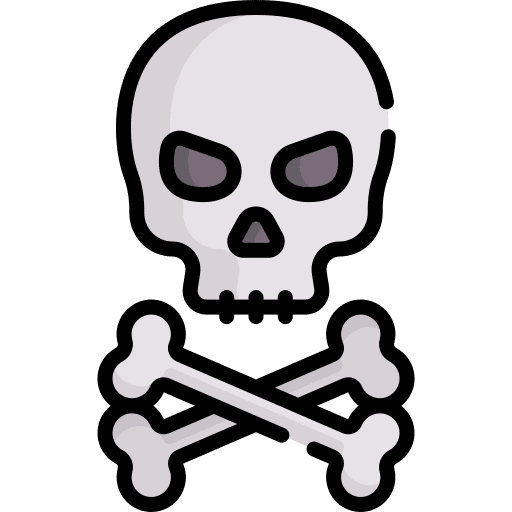 Poison danger warning death icon