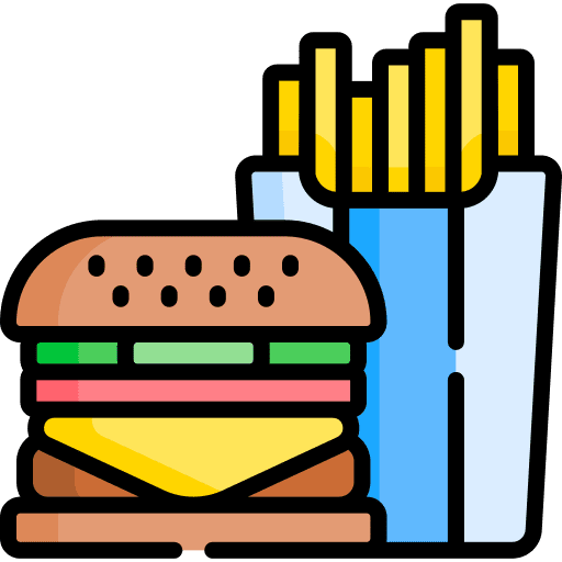 Junk food burger junk food french fries icon