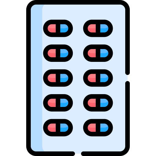 Pills treatment medicine medical icon