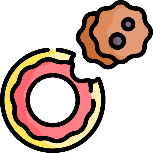 Sweet food and restaurant addiction food icon