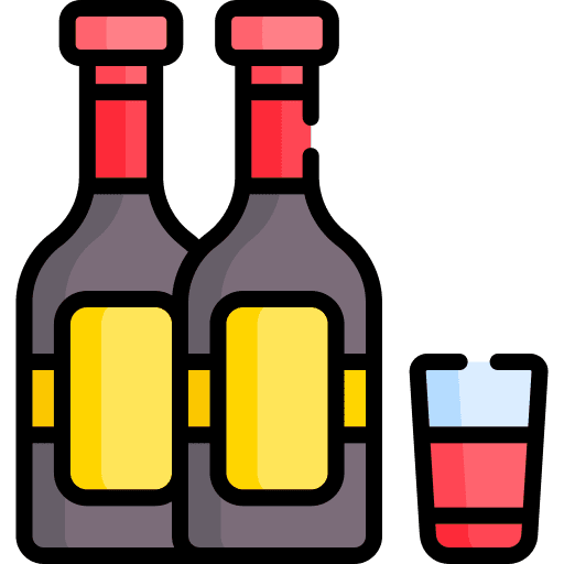 Wine bottle wine food and restaurant bottle icon