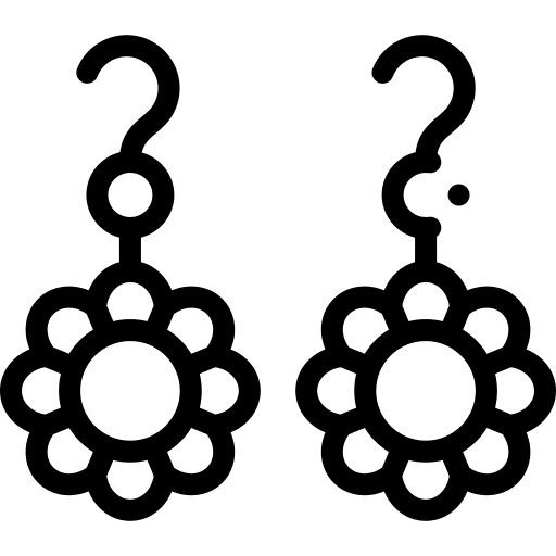 Earrings fashion diamond accesory icon