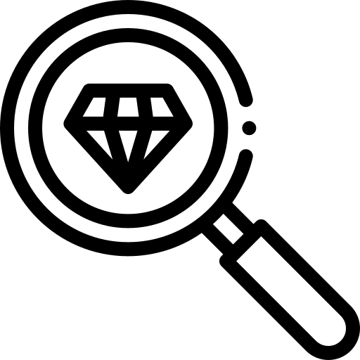 Magnifying glass fashion miscellaneous quality control icon