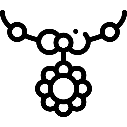 Necklace jewel pendant pearl icon