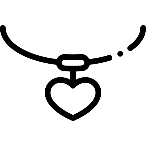 Necklace heart love heart shape icon