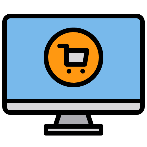 Computer online shop online shopping computer icon