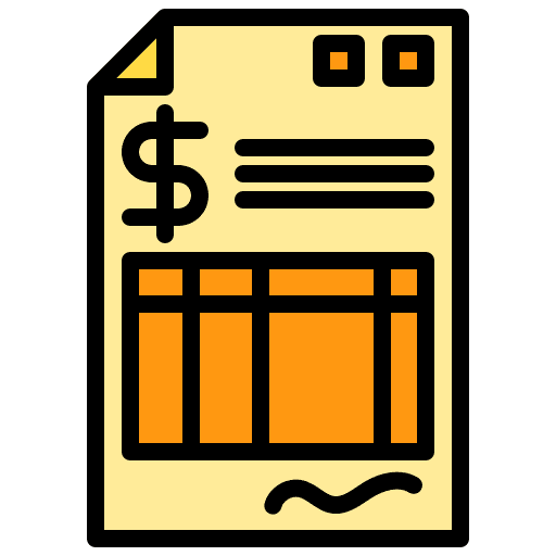 Invoice online shopping search price icon