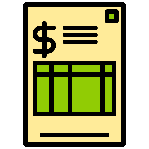 Invoice search commerce and shopping invoice icon