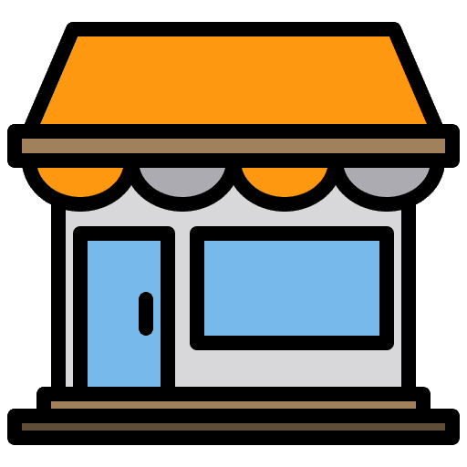 Shop online store shop building icon