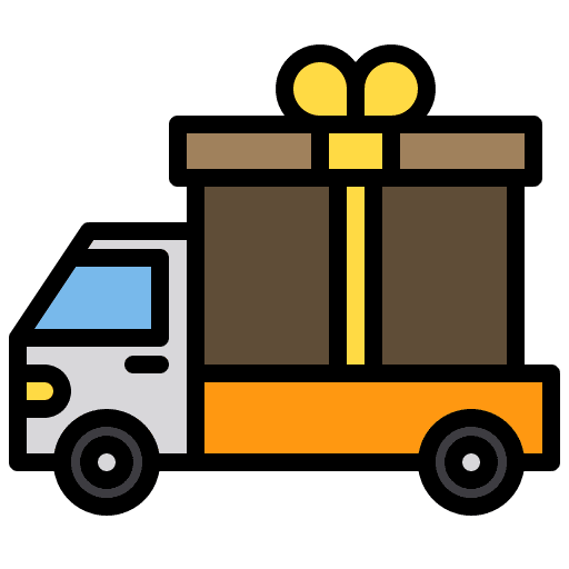 Truck shopping car delivery icon