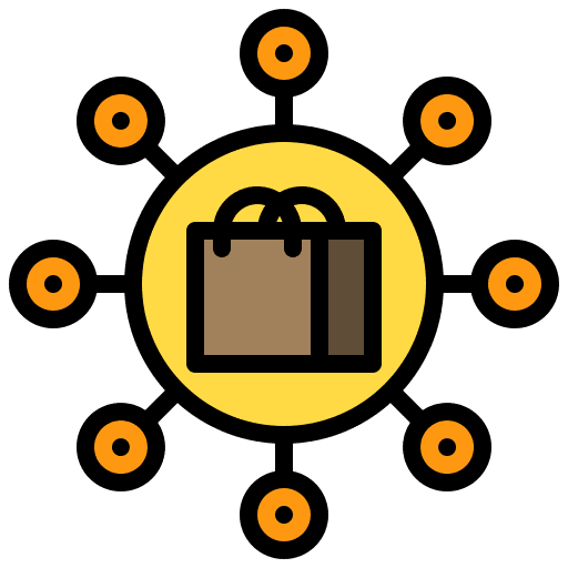 Bag supermarket shopping center bag icon