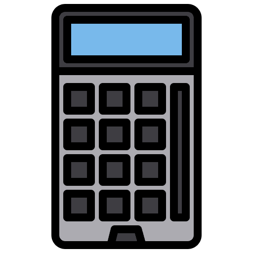 Calculator technology ecommerce technological icon