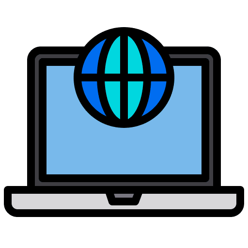 Laptop multimedia computing digital icon