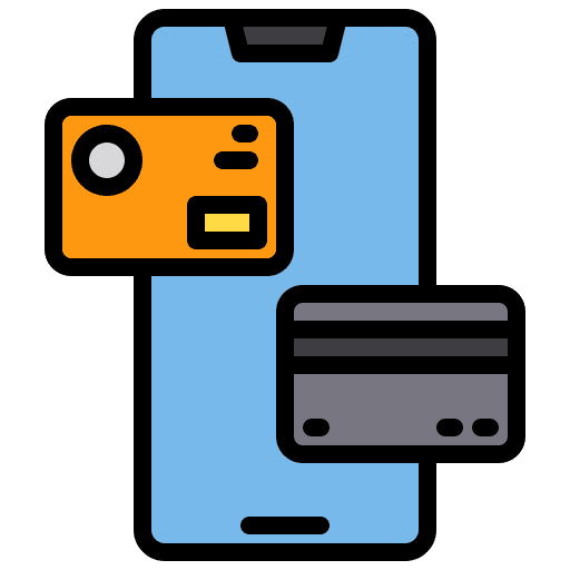 Payment method mobile phone smartphone commerce and shopping icon