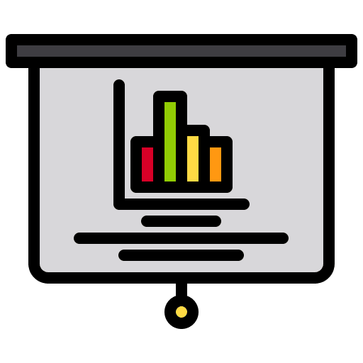 Presentation business bars graphic icon
