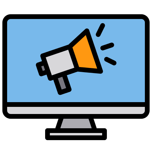 Promotion advertising online computer icon