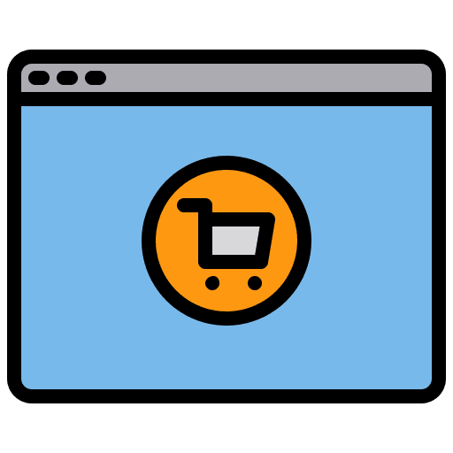 Website online shopping website shopping cart icon