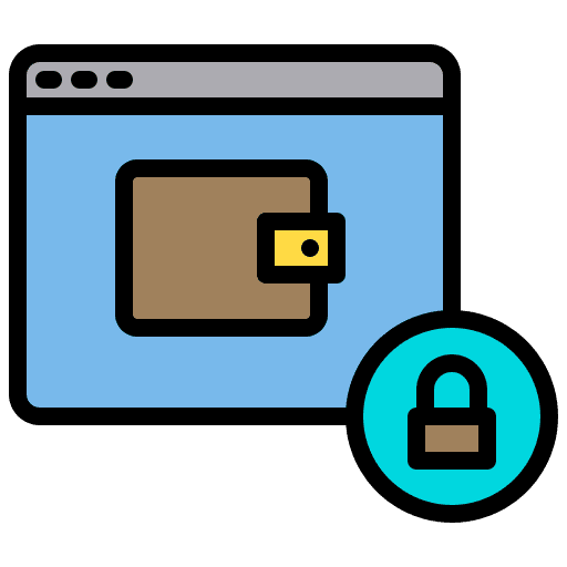 Website wallet website pay icon