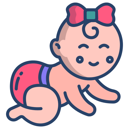 Baby crawl babies kid icon