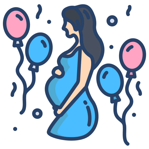 Baby shower pregnant kid and baby shower icon