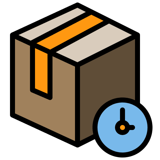 Box ecommerce commerce and shopping time icon