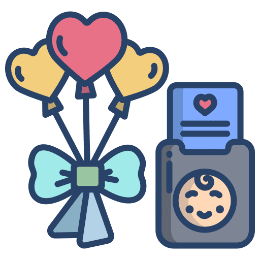 Invitation birth invitation kid and baby icon