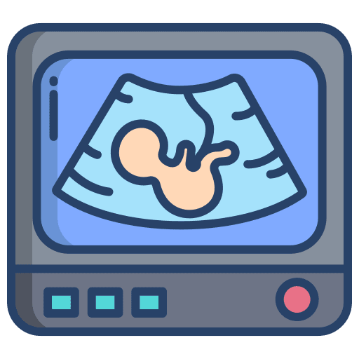 Scan baby pregnant healthcare and medical icon