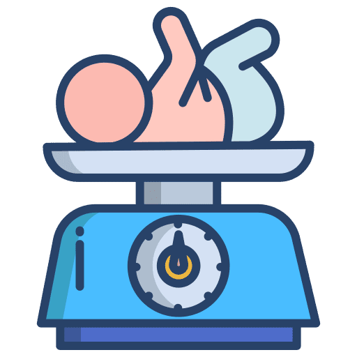 Weight kid and baby baby healthcare and medical icon