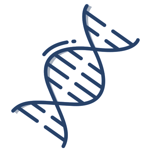 Dna healthcare and medical dna deoxyribonucleic acid icon