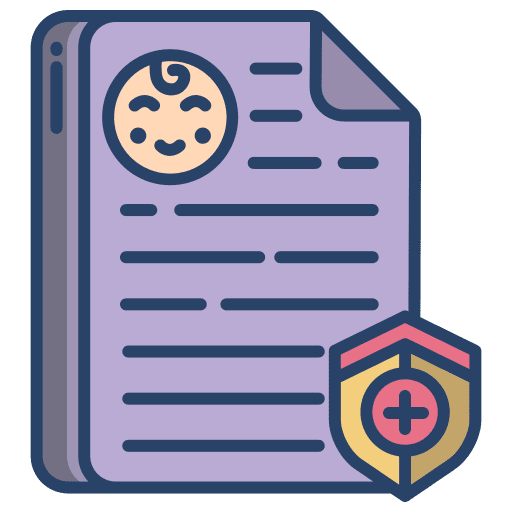Document kid and baby protection document icon