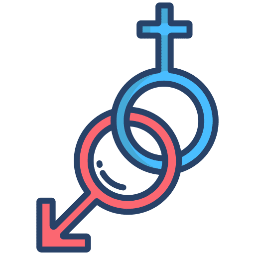 Sex gender fluid female sex symbol icon