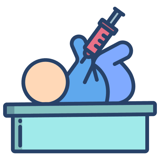 Vaccine syringe healthcare and medical vaccination icon