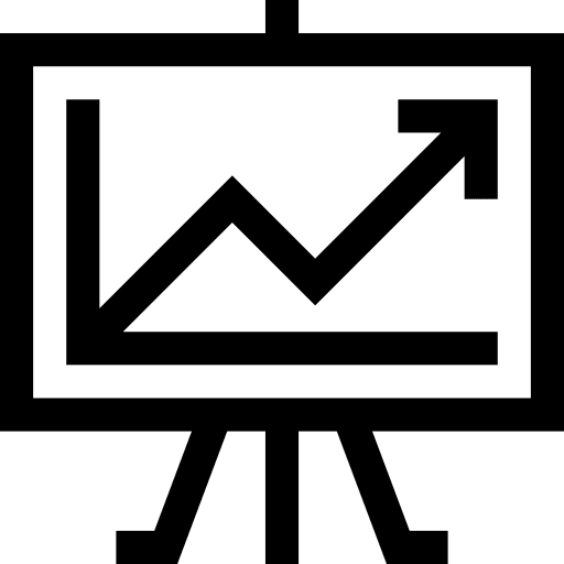 Bar graph arrow marketing up icon